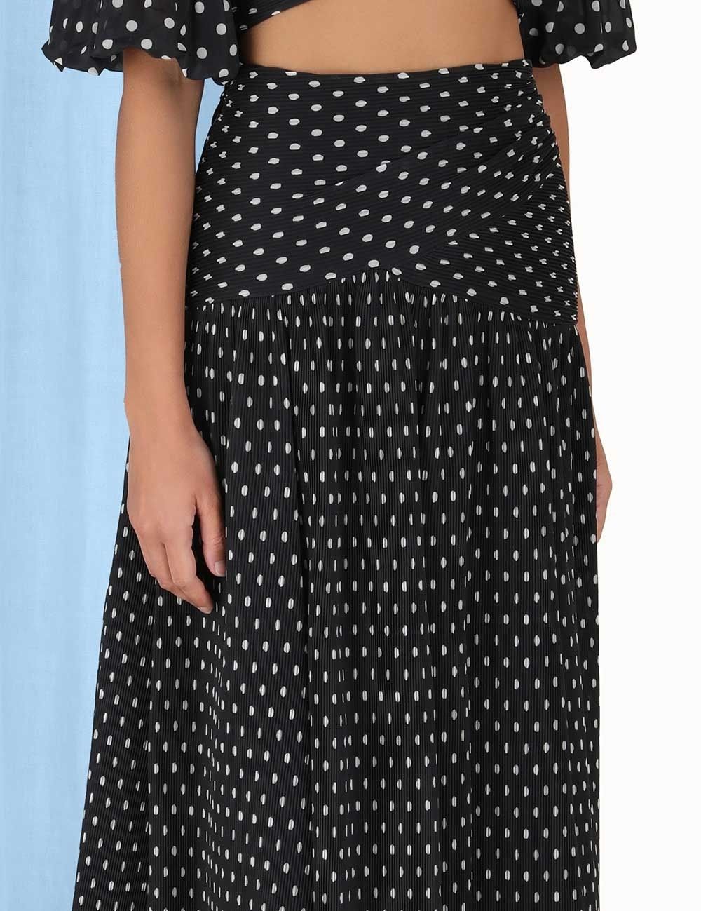 Zimmermann oc11z0425 Pleated Midi Skirt in Black/White Size 28" / US 6 / IT 42 - 5 Thumbnail