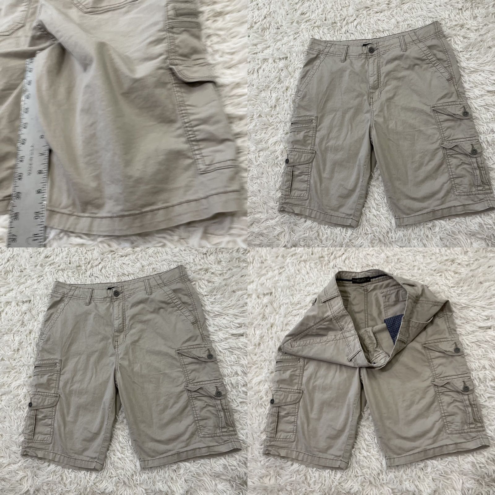 Vintage INDIGO BEAST Cargo Shorts Men 32 Khaki Y2k Streetwear Zip Pocket Bermuda Bermuda Cargo Shorts Mens 32 Khaki Zip Pocket Outdoor Casual Workwear Men Size US 32 / EU 48 - 9 Thumbnail