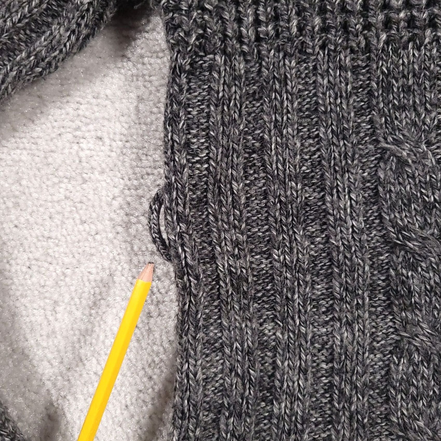 Vintage Vanity Cardigan Sweater Womens Large Gray Long Sleeve Loop Front Shirt Ladies Regular Knit Style Modern Classic Fall Winter Size L / US 10 / IT 46 - 6 Thumbnail
