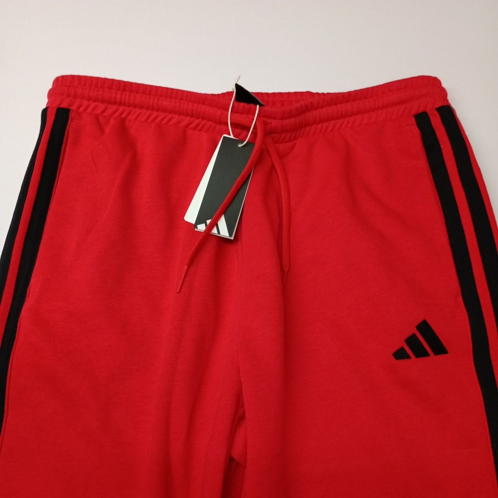 Adidas Adidas XLT Men's Sweatpants Red 3 Stripes French Terry NWT Size US 36 / EU 52 - 3 Thumbnail