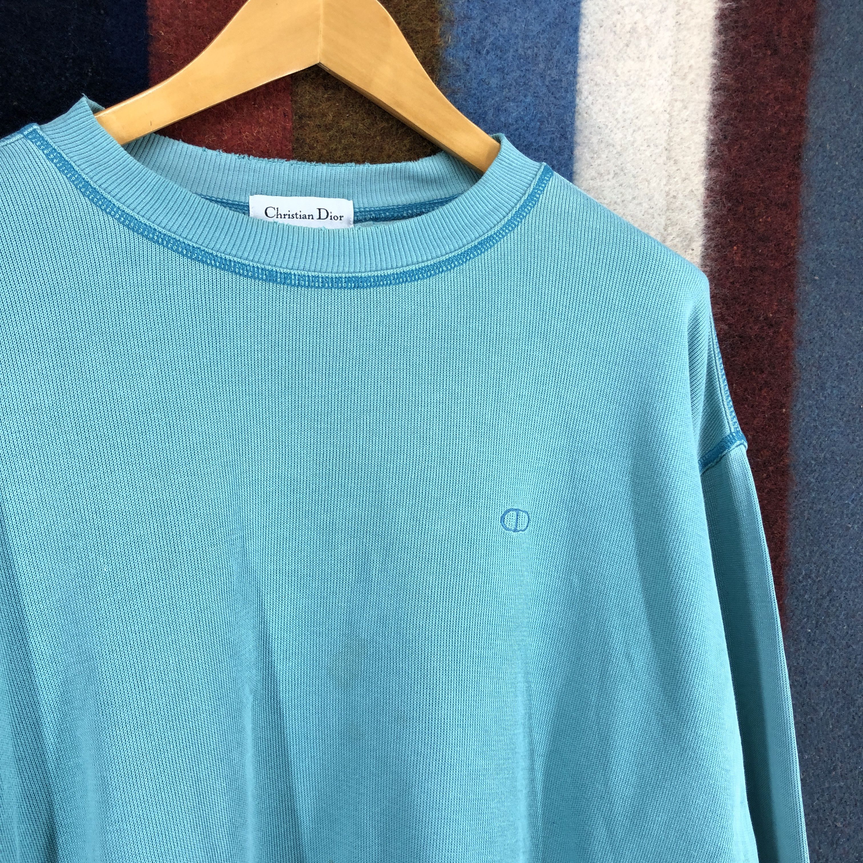 Christian Dior Monsieur Distress CHRISTIAN DIOR Crew Neck Sweatshirt #0538/W Size US L / EU 52-54 / 3 - 2 Thumbnail