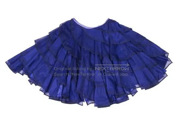 Comme des Garcons Comme Des Garcons size XS Blue Vintage Wave Design Skirt Size 23" - 2 Thumbnail
