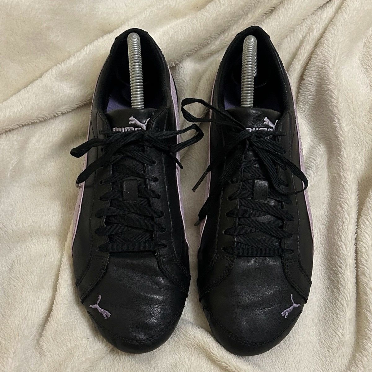 Puma Vintage Y2K Puma Speed Cat Black Leather Sneakers Size US 8.5 / IT 38.5 - 2 Thumbnail