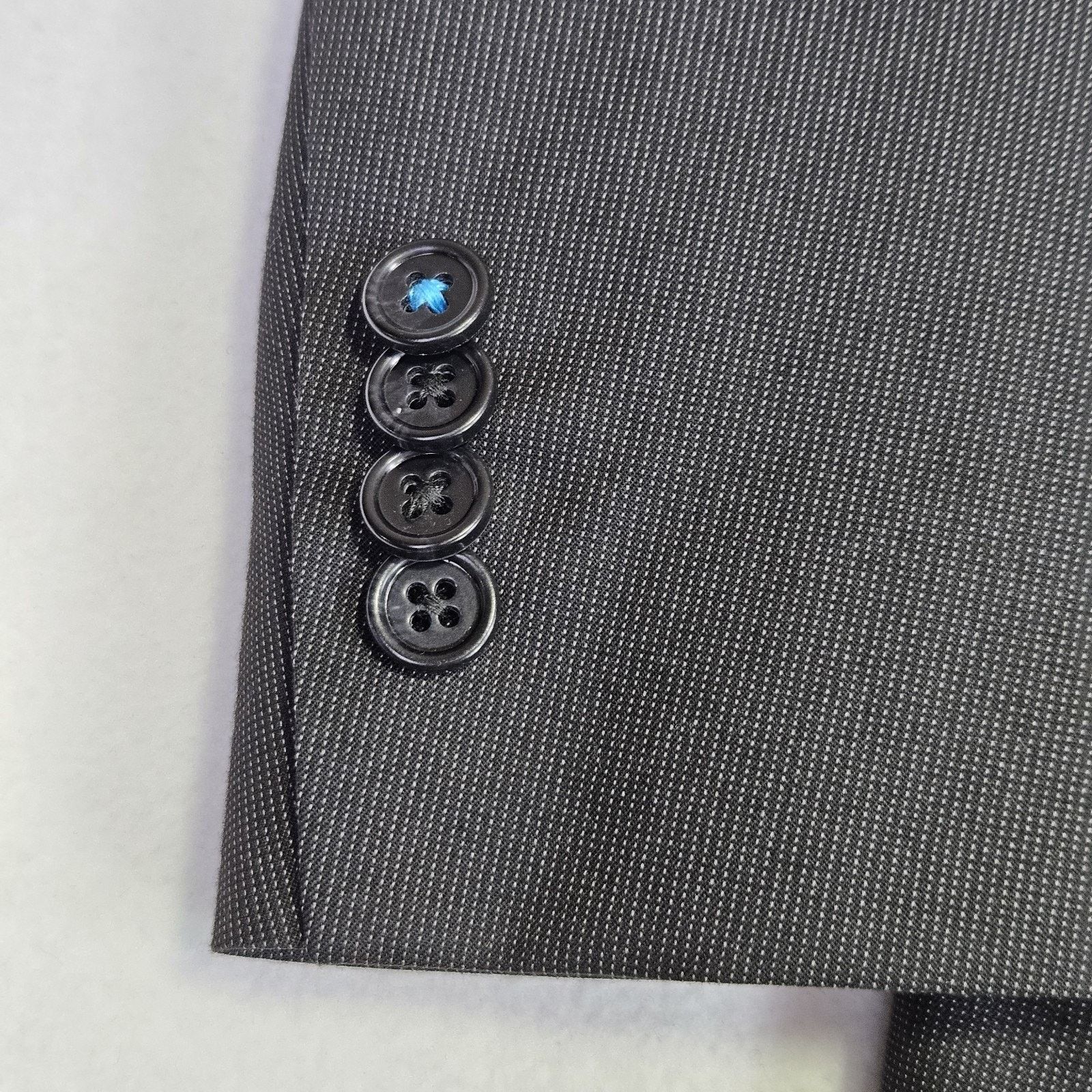 Marc Ecko Marc Ecko Blazer Jacket Micro Check Black Wedding Interview Size 40R - 6 Thumbnail