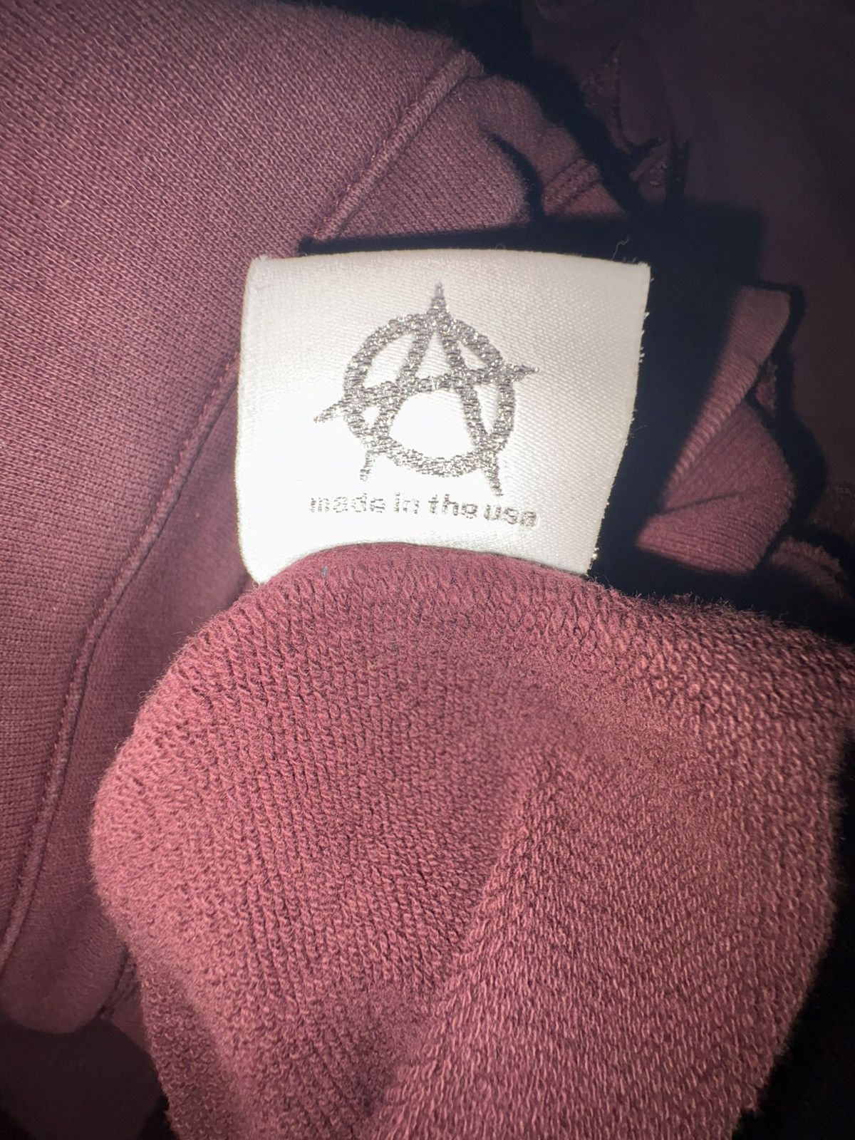 Revenge vintage treated embroidered logo hoodie burgundy Size US L / EU 52-54 / 3 - 5 Thumbnail