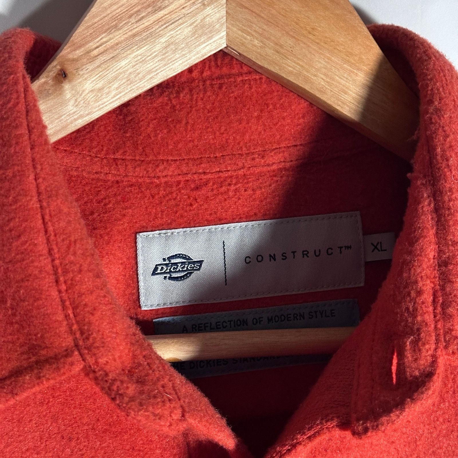 Dickies Construct Orange Fleece Button Up Shirt Size US XL / EU 56 / 4 - 5 Thumbnail