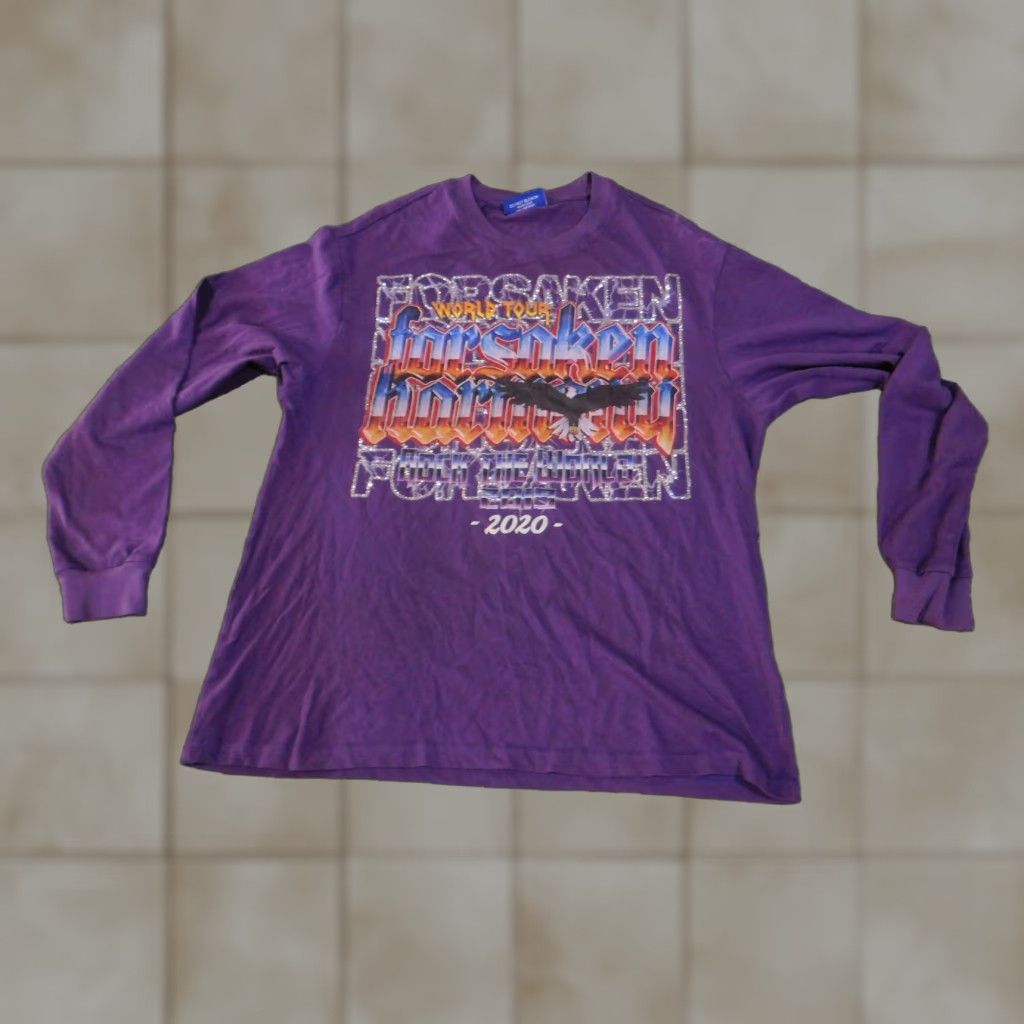 Harmony Forsaken Harmony Shirt Mens XL Purple World Tour 2020 Eagle Rhinestone Long Sleeve Shirt Size US XL / EU 56 / 4 - 1 Thumbnail