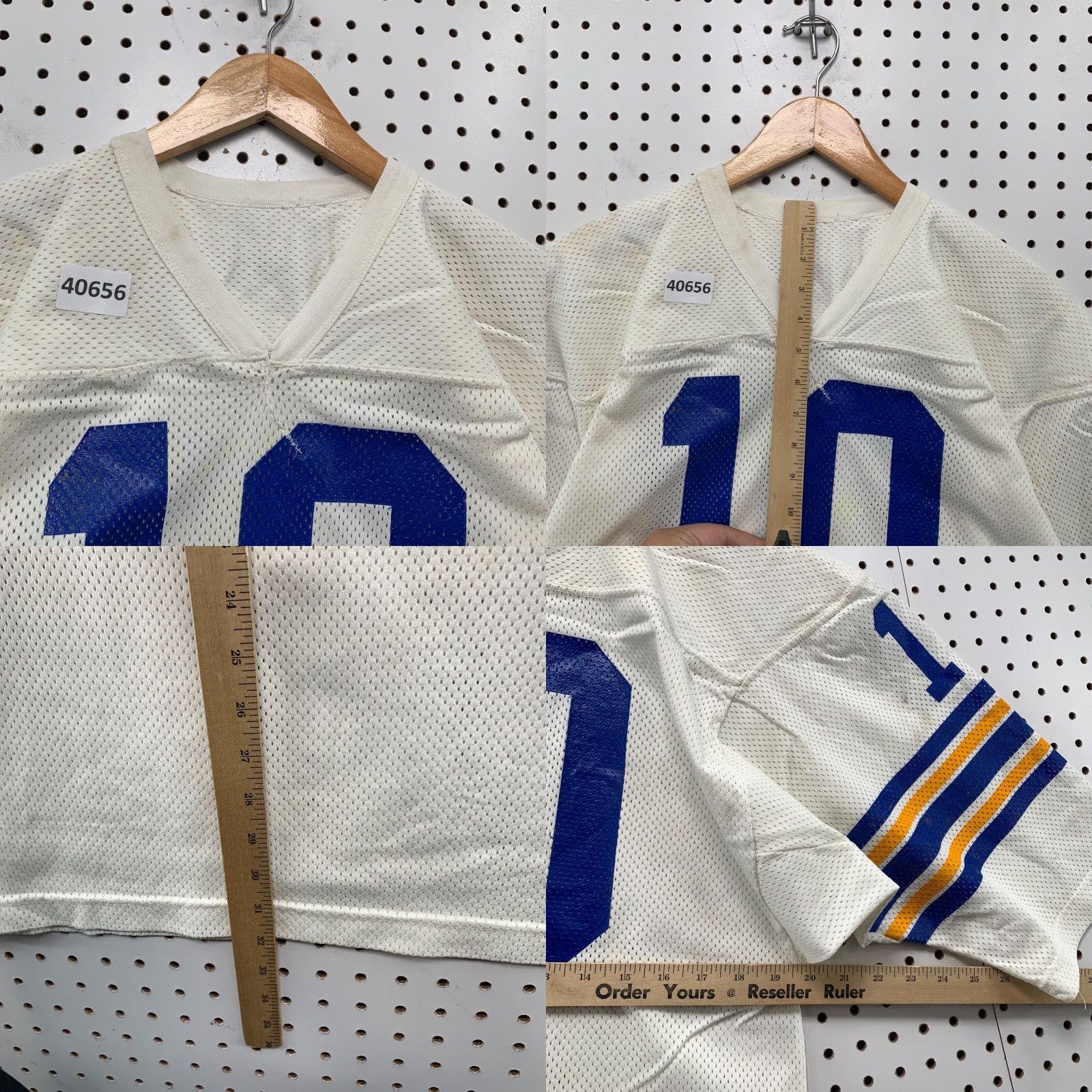 Russell Athletic VINTAGE Russell Athletic Football Jersey Mens L White WALSH #10 USA 70s Sports Jersey Size US L / EU 52-54 / 3 - 9 Thumbnail