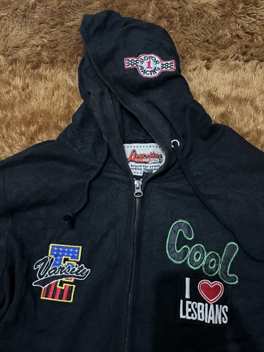Japanese Brand LiverTine Age FullPatch ZipHoodie Sapphic Ifsixwasnine Style Size L / US 10 / IT 46 - 2 Thumbnail