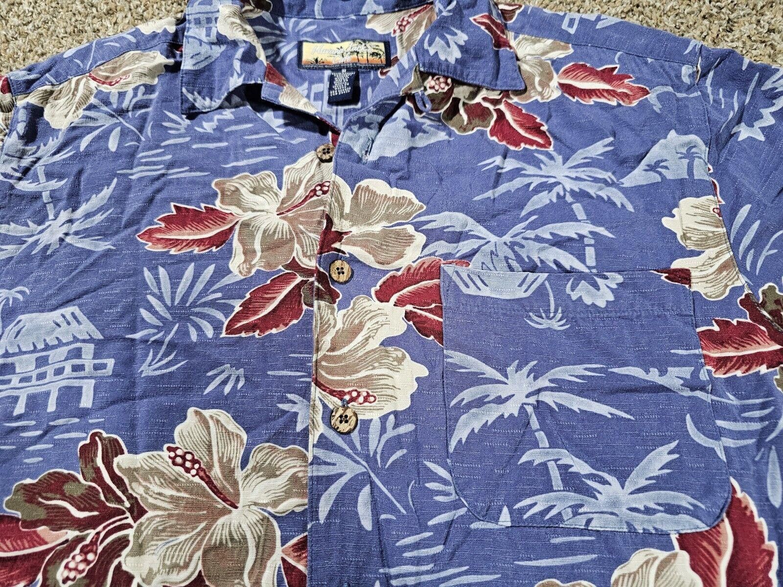 Havana Jacks Cafe havana jacks cafe rayon hawaiian shirt made in macau blue M Size US M / EU 48-50 / 2 - 2 Thumbnail