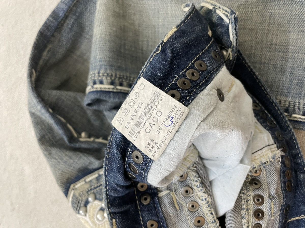 Japanese Brand 00s Studed Denim Embellished Y2K Designer Jeans Bling Pocket Size US 28 / EU 44 - 7 Thumbnail