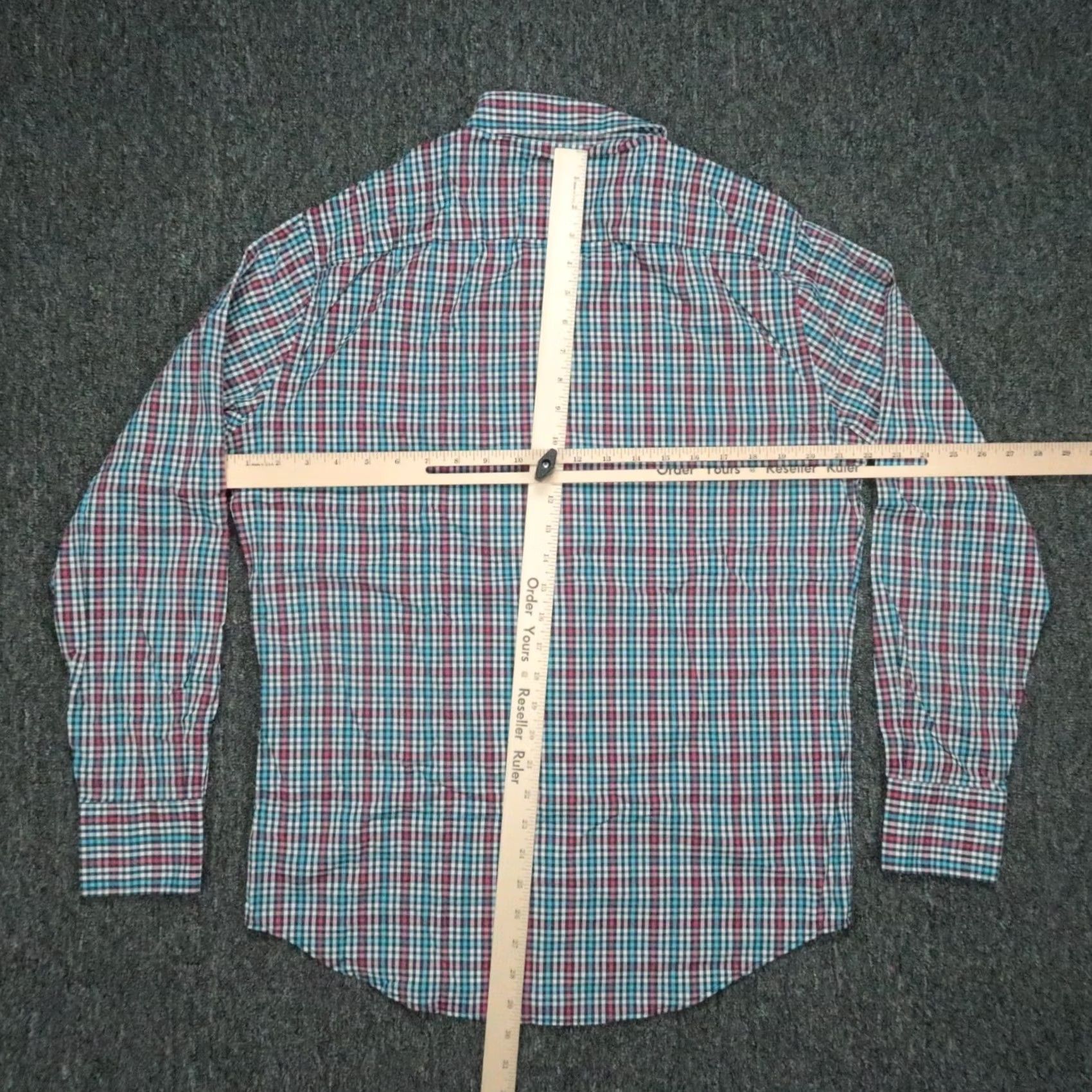 Peter Millar Peter Millar Shirt Men Medium Blue Red Summer Comfort Collier Plaid Button-Up Size US M / EU 48-50 / 2 - 6 Thumbnail