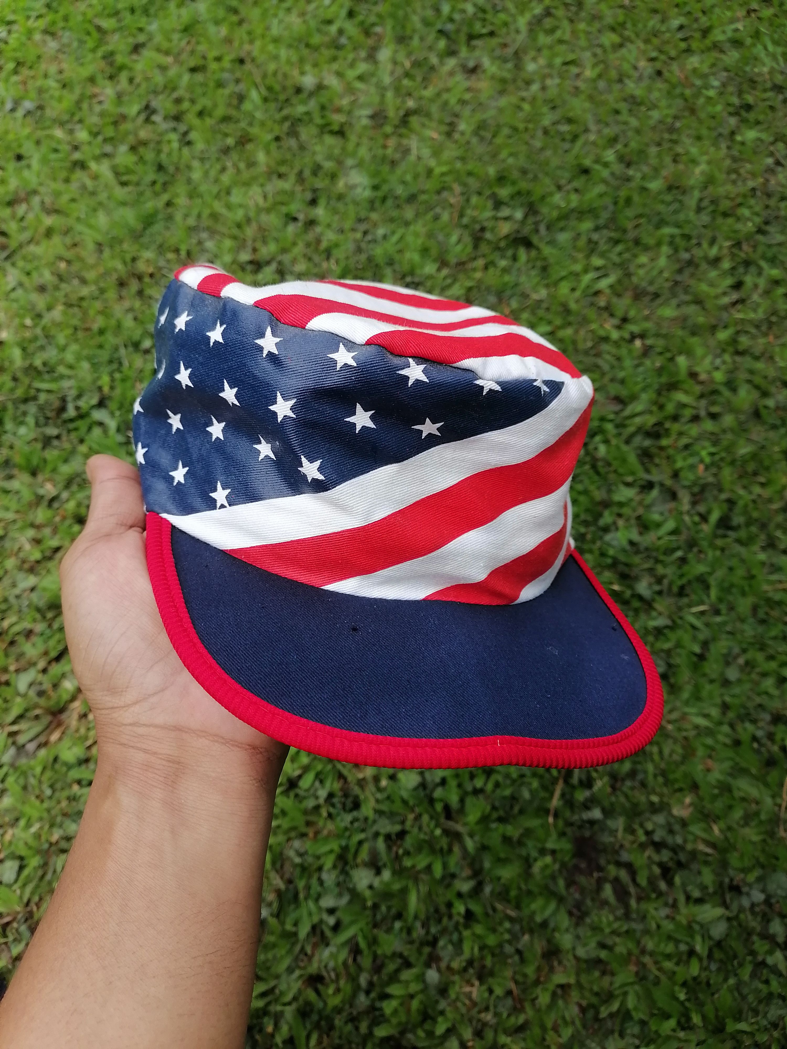 Vintage Vintage Painter Usa Flag Hats Size ONE SIZE - 1 Thumbnail