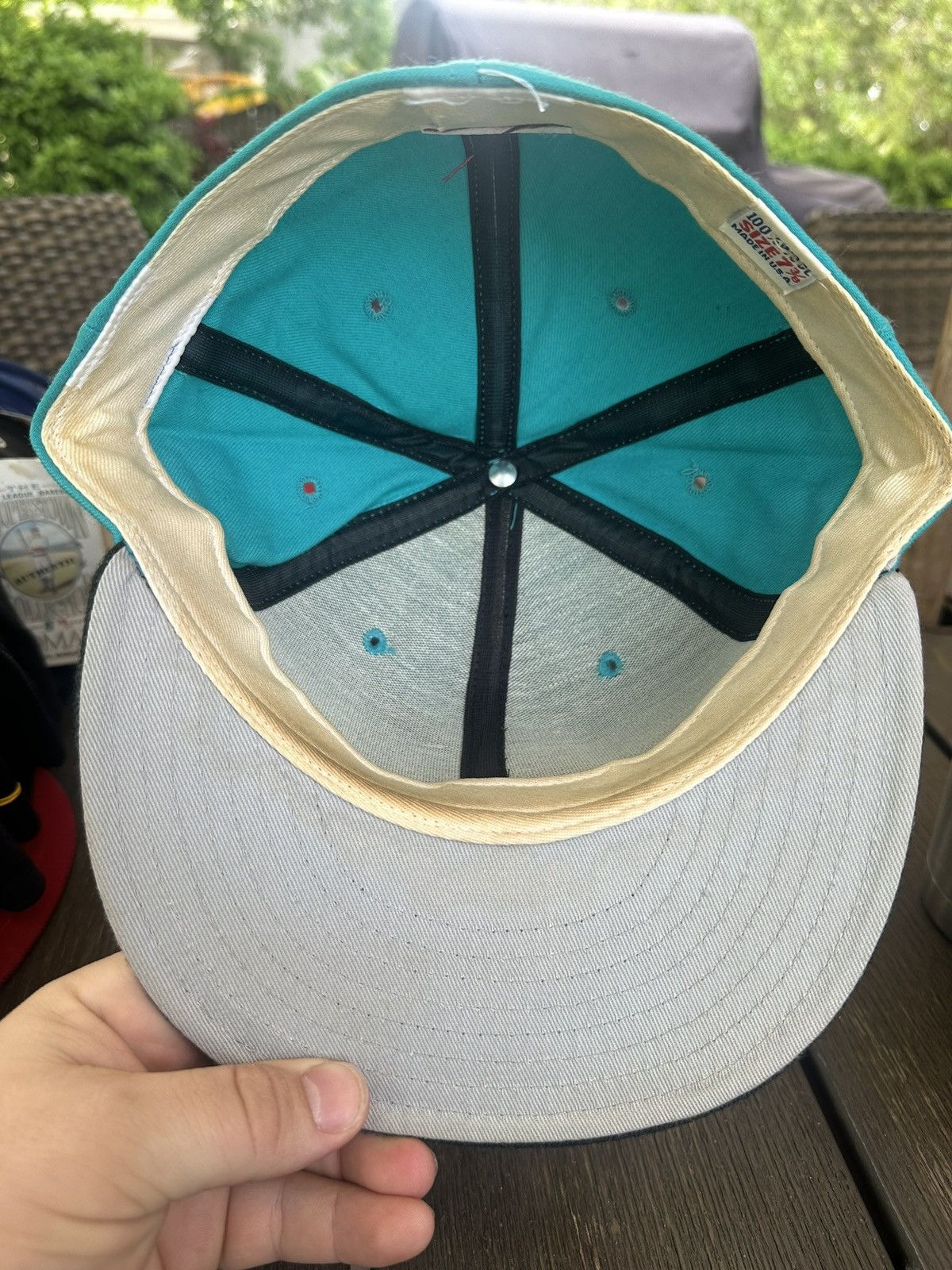 New Era 90s Vintage new era fitted Florida Marlins hat Size ONE SIZE - 5 Thumbnail