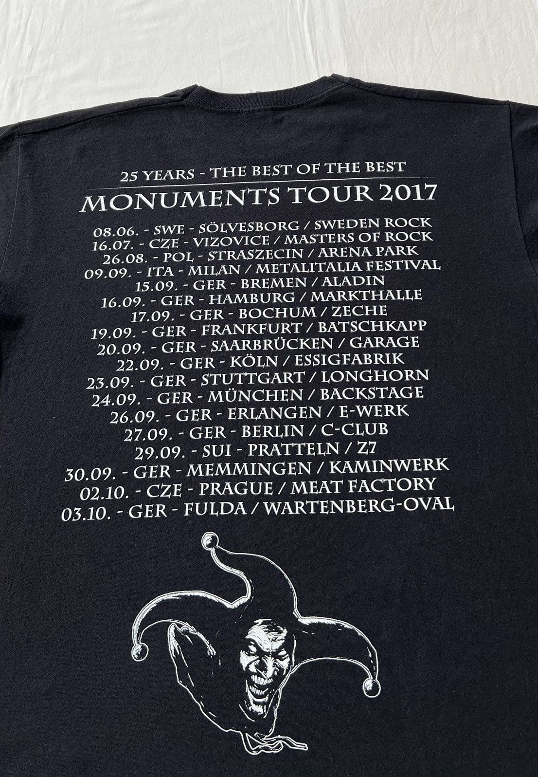 Band Tees Vintage 2017 Edguy Monuments Tour Black T-shirt Size US L / EU 52-54 / 3 - 11 Thumbnail