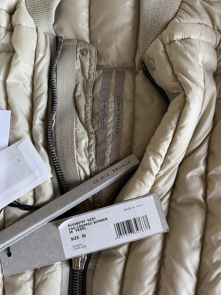 Rick Owens Rick Owens Fog Cropped Bomber Jacket FW22 Size US L / EU 52-54 / 3 - 3 Thumbnail