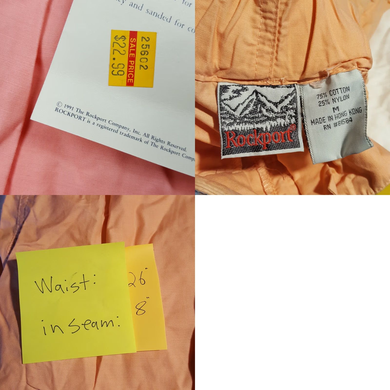 Rockport VINTAGE Rockport Pleated Hiking Shorts Women's M Chino Tennis Golf Outdoor NOS Pink Size 32" / US 10 / IT 46 - 8 Thumbnail