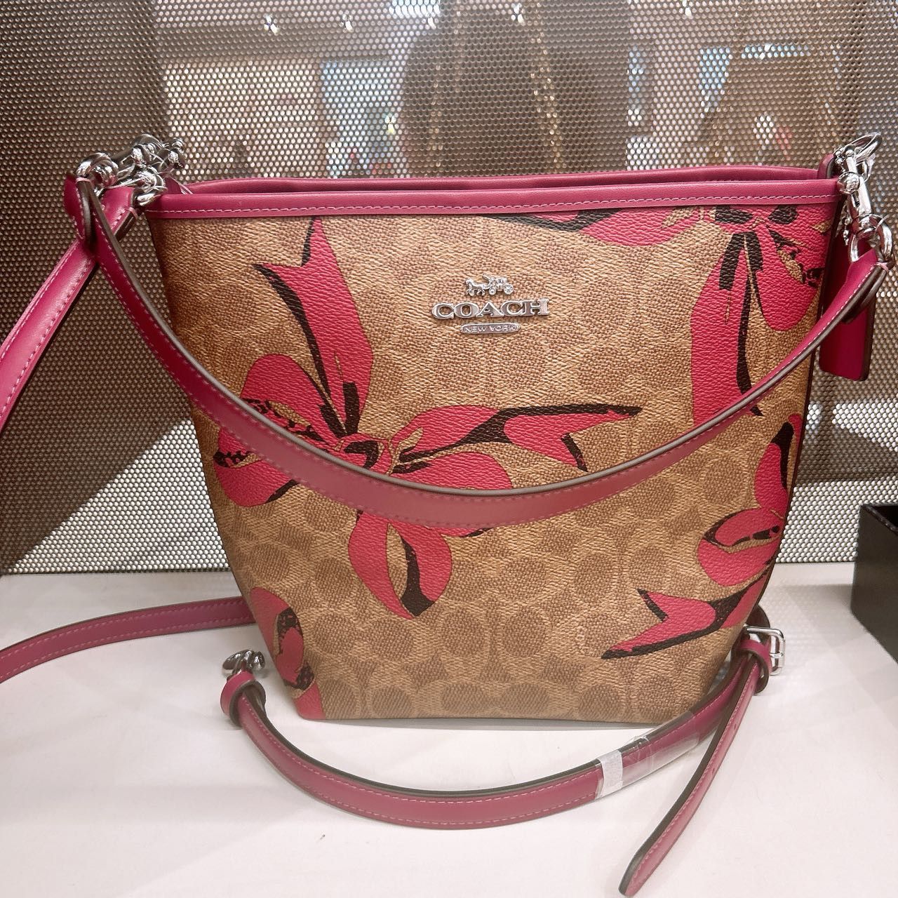 Coach City Bucket Bag In Signature Canvas With Bow Print CY651 Size ONE SIZE - 1 Thumbnail