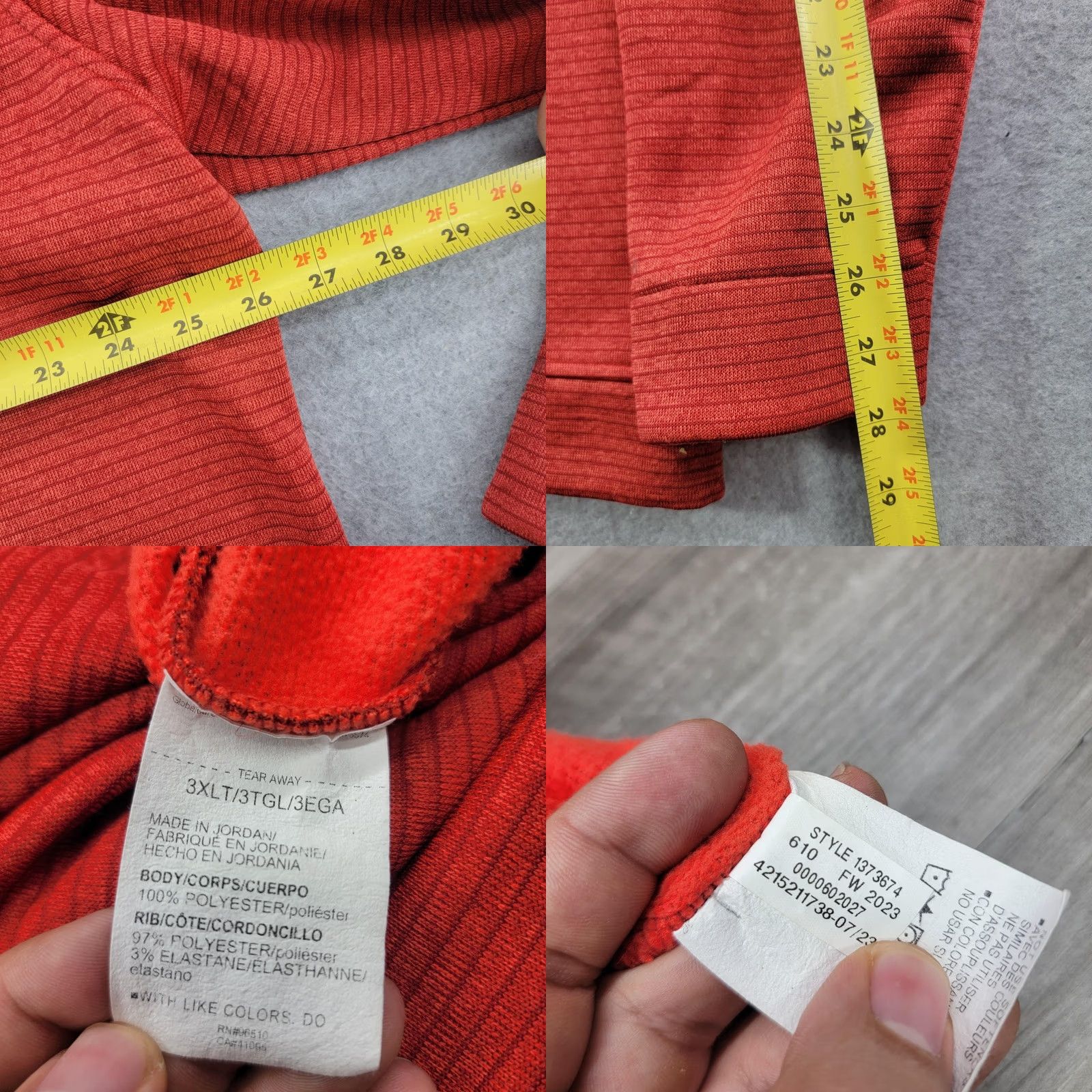Under Armour Under Armour Golf Pullover Mens 3XLT Red 1/4 Zip Storm Fleece Top Big & Tall Size US XXL / EU 58 / 5 - 8 Thumbnail
