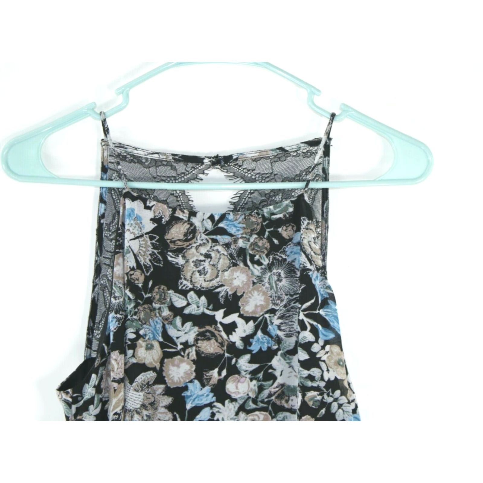 Vintage Kensie Women's Sleeveless Floral Print Black Lace A Line Mini Dress Small Size S / US 4 / IT 40 - 3 Thumbnail