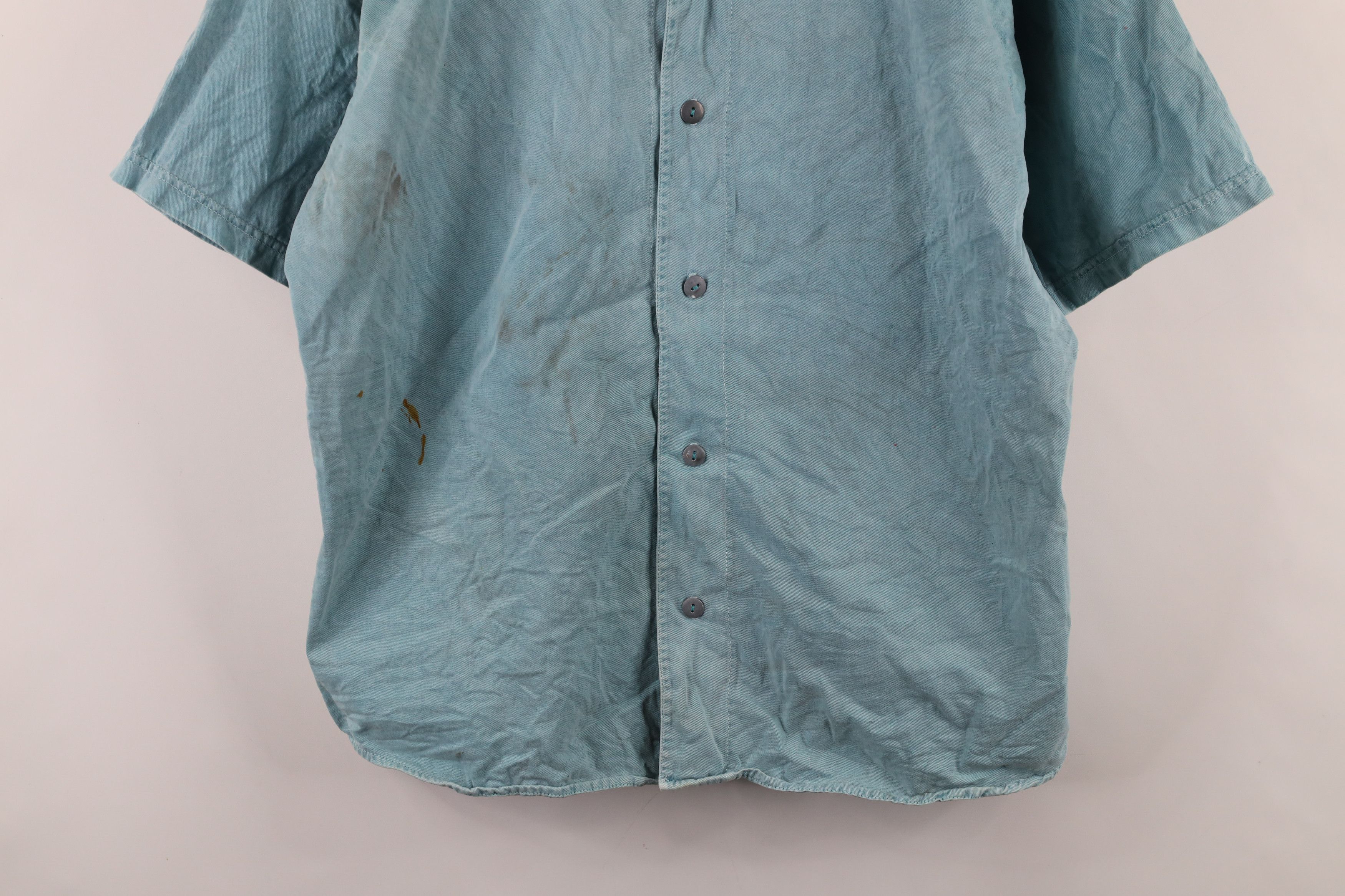 Vintage Vintage 50s 60s Streetwear Blank Rayon Baseball Jersey Teal Size US XL / EU 56 / 4 - 3 Thumbnail