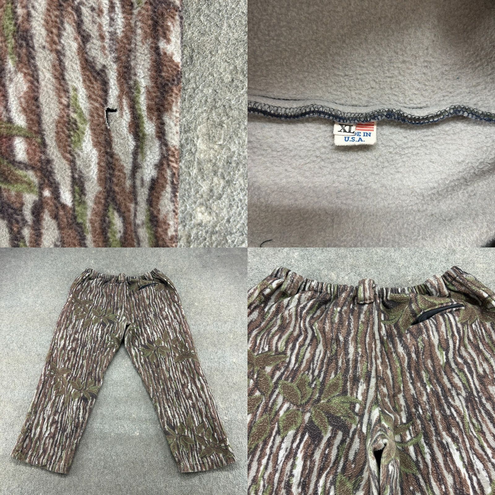 Vintage VINTAGE Trebark Pants Mens XL Sweat Cargo Camo Fleece Polyester Baggy USA 90s Size US 36 / EU 52 - 8 Thumbnail