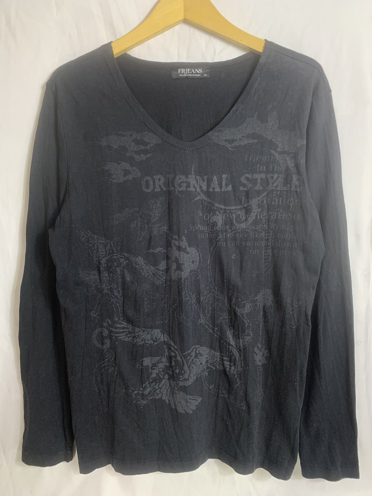 Japanese Brand Fr Jeans Faded black longsleve Size US M / EU 48-50 / 2 - 5 Thumbnail