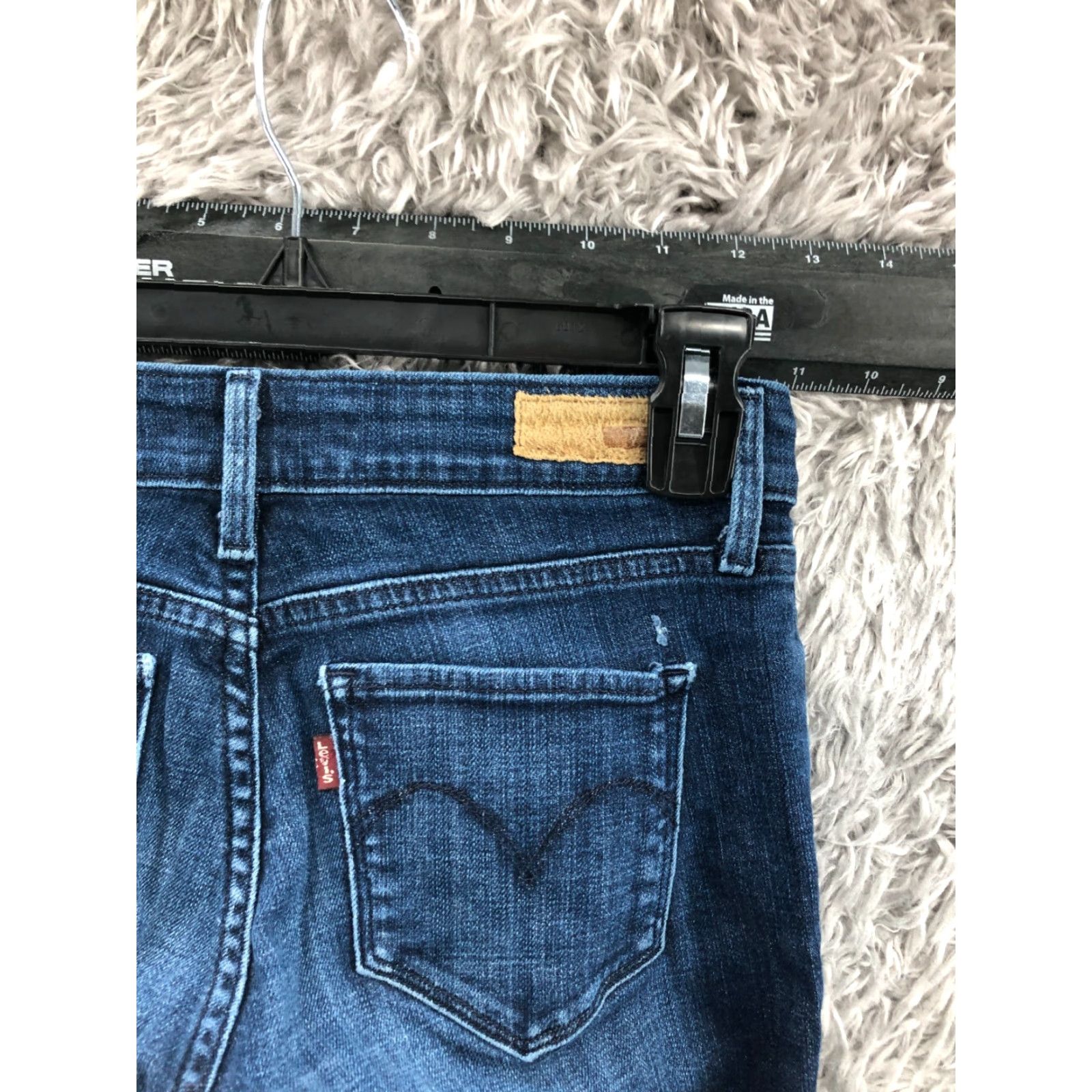 Levi's Levi's Jeans Skinny Mid Rise 4 Womens Medium Blue Denim 5-Pocket Regular 30in Inseam Vintage: No Size 27" / US 4 / IT 40 - 6 Thumbnail