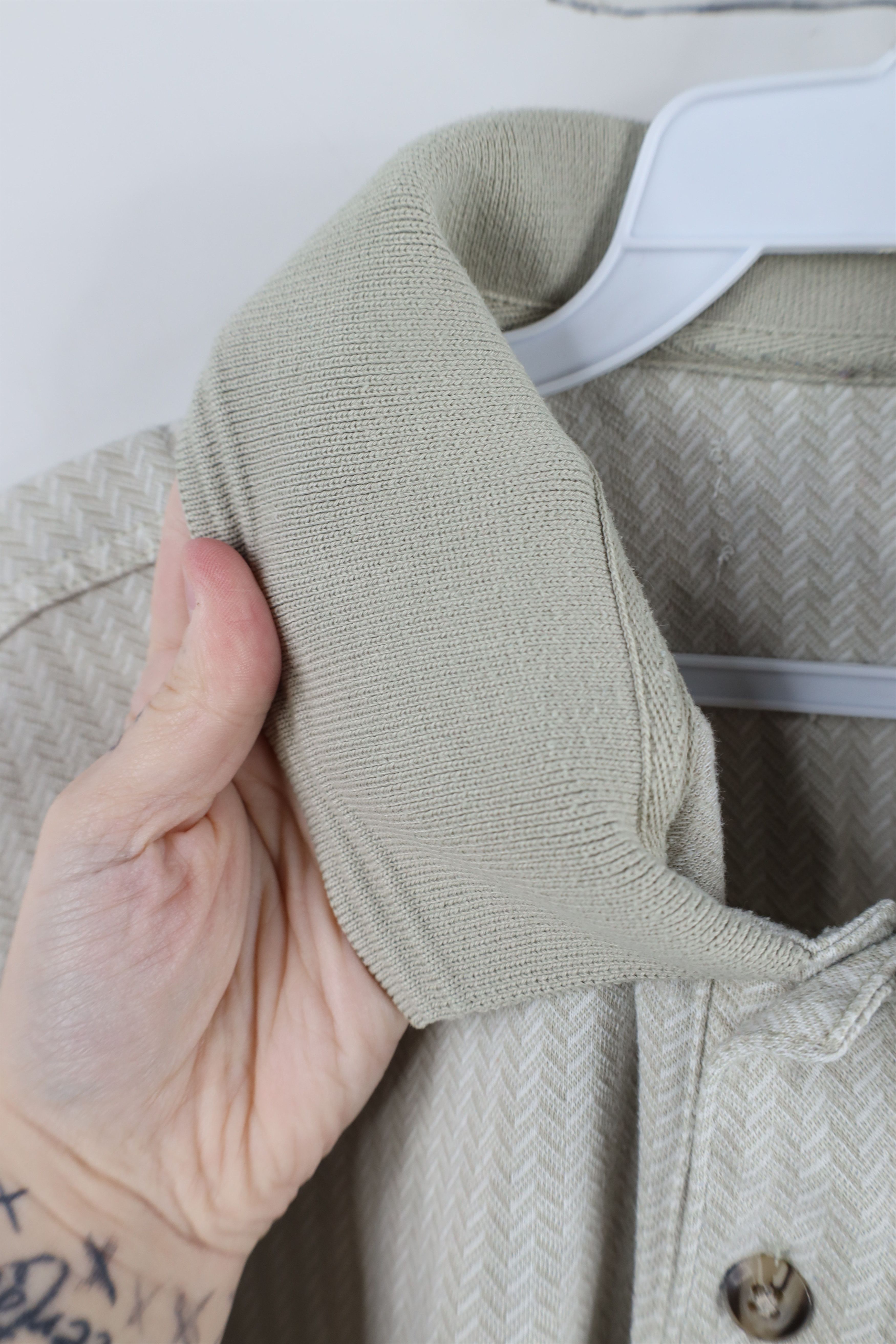 Vintage Vintage 90s Streetwear Herringbone Pullover Polo Shirt Mafia Size US XL / EU 56 / 4 - 9 Thumbnail