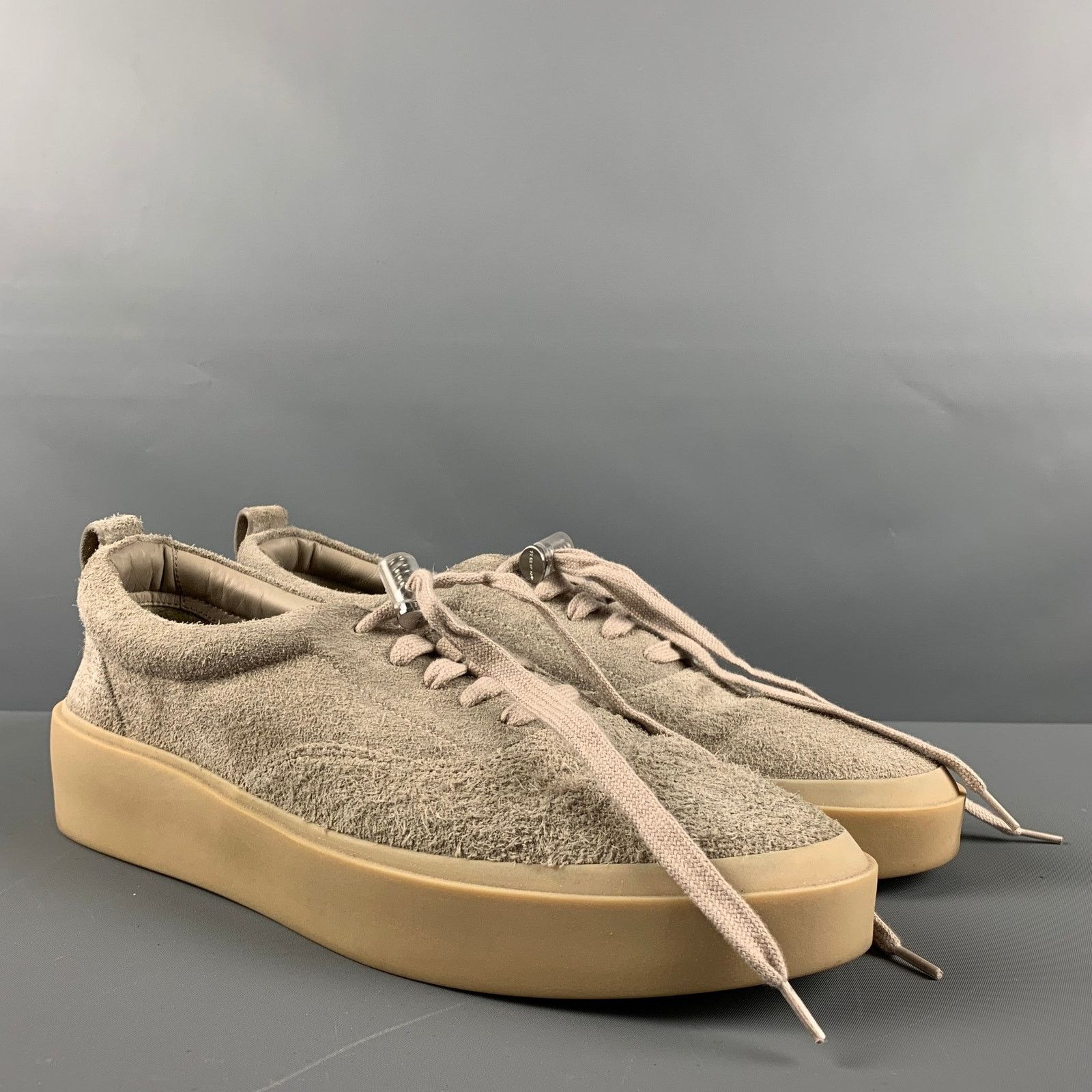 Fear of God FEAR OF GOD Size 11 Grey Textured Suede Lace Up Sneakers Size US 11 / EU 44 - 1 Thumbnail