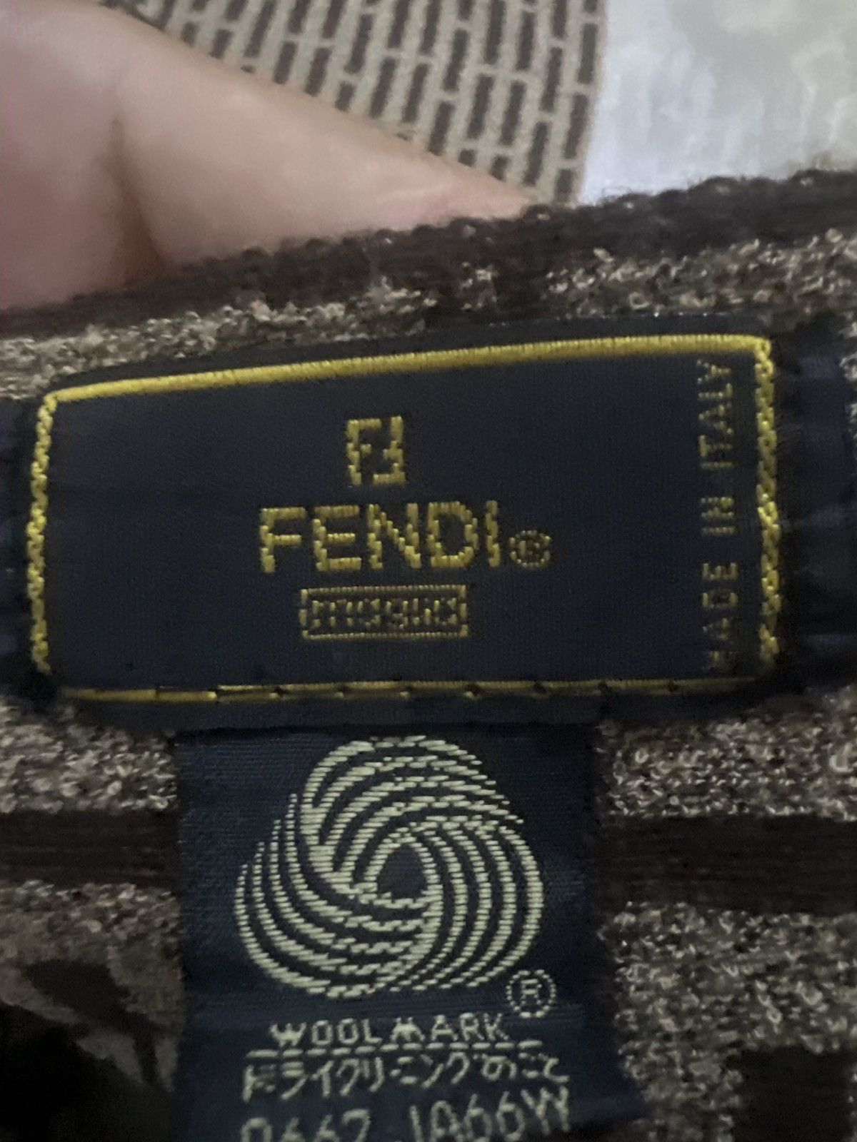 Fendi FENDI Zucca Monogram Wool Scarf Brown Vintage Size ONE SIZE - 3 Thumbnail