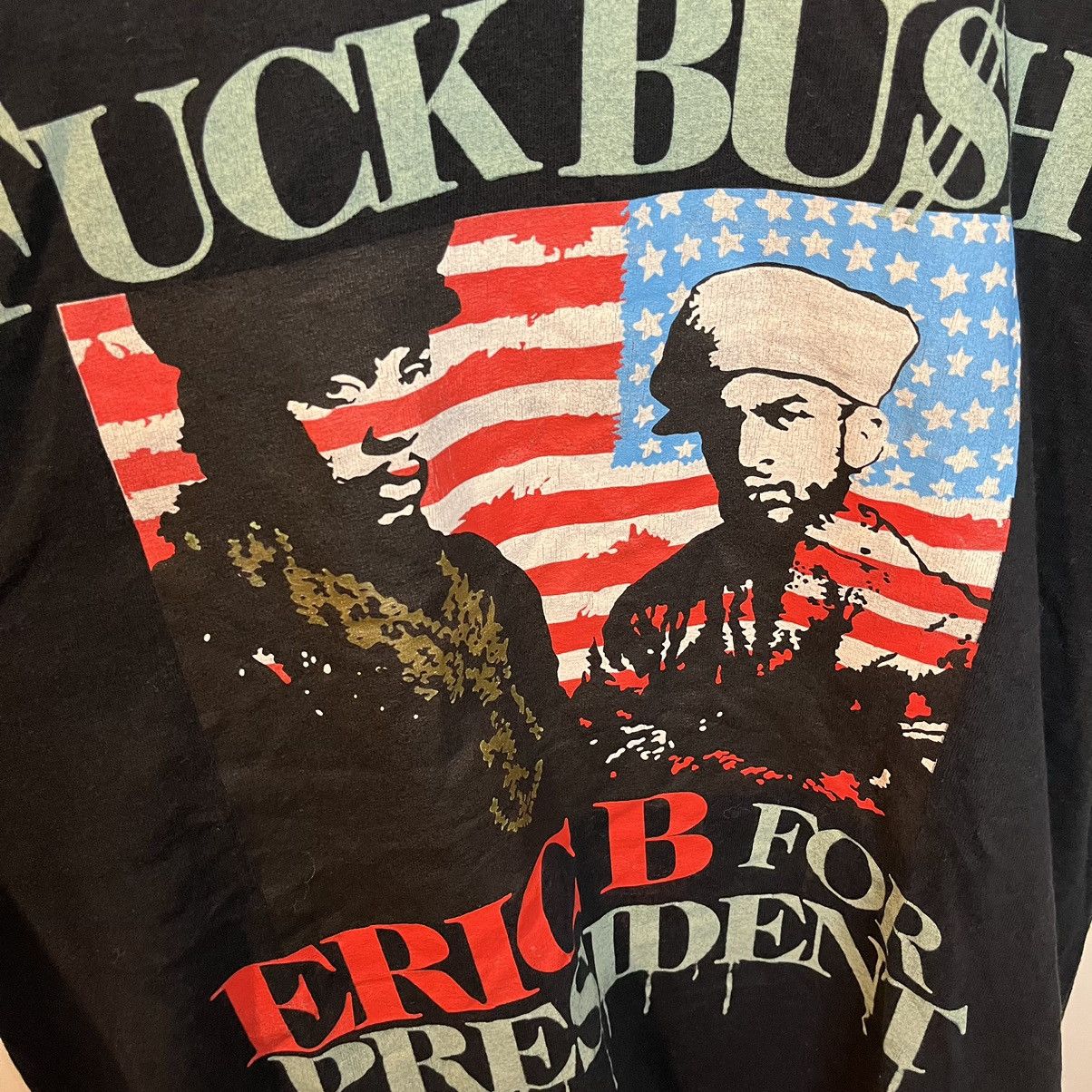 Rap Tees Vintage Eric B & Rakim "Fuck Bush Eric B For President" Tee Size US L / EU 52-54 / 3 - 4 Thumbnail