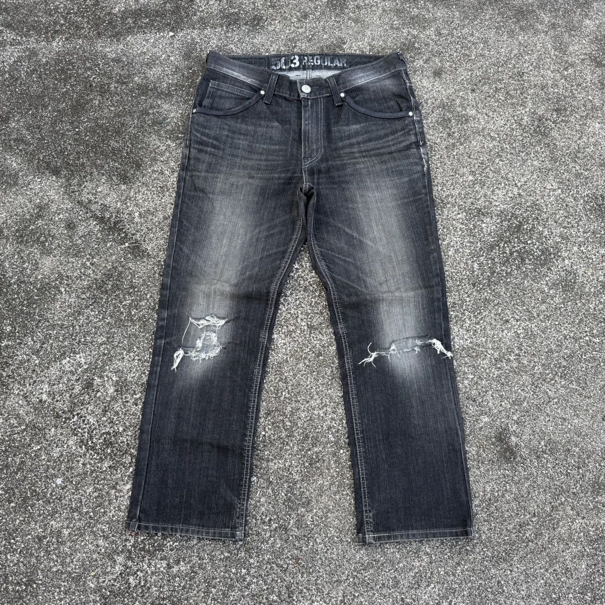 Edwin VINTAGE EDWIN BLACK FADED RIPPEP JEAN PANTSA Size US 34 / EU 50 - 2 Thumbnail