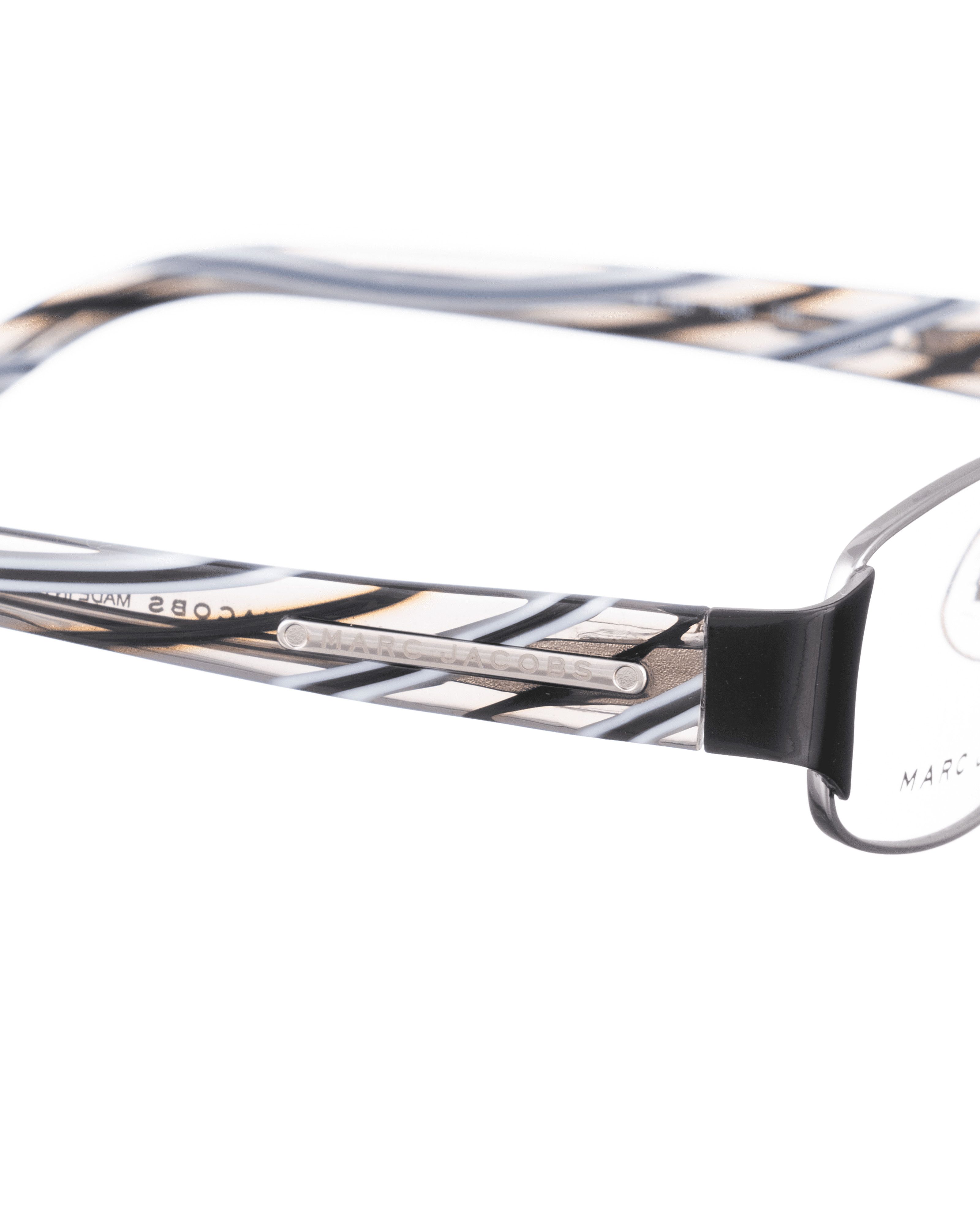 Marc Jacobs Marc Jacobs 90s Black & Grey Stripes Halfrim Glasses Size ONE SIZE - 2 Thumbnail