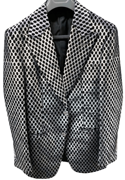 Tom Ford o1loc1c0824 11DM40SZ New Spencer Jacket in Black Silver Size US S / EU 44-46 / 1 - 1 Thumbnail