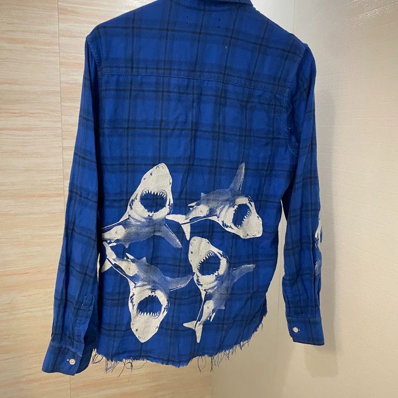 Amiri Amiri blue shark Long Sleeve T-Shir Size US S / EU 44-46 / 1 - 2 Thumbnail