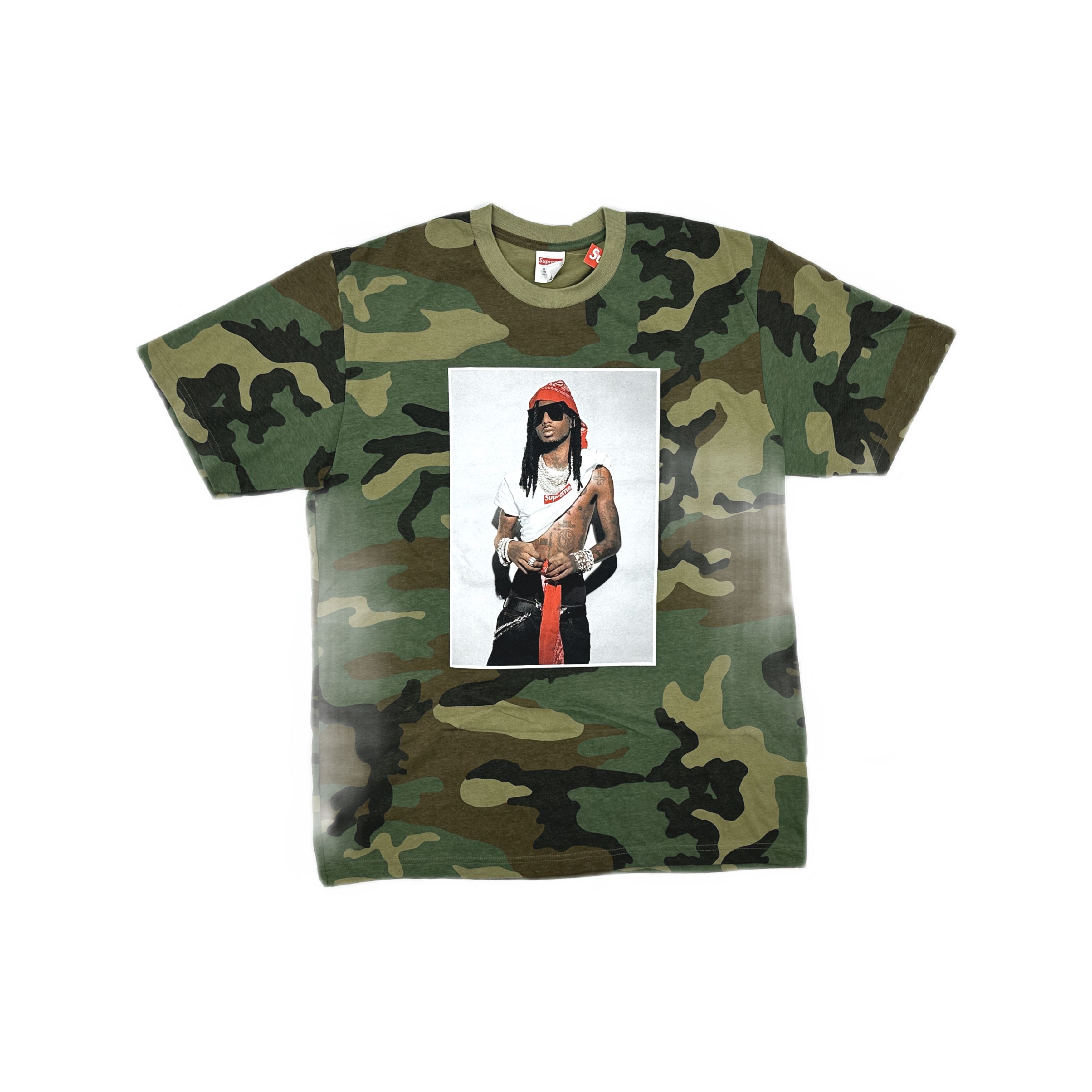 Supreme Playboi Carti Supreme Tee Woodland Camo | Grailed