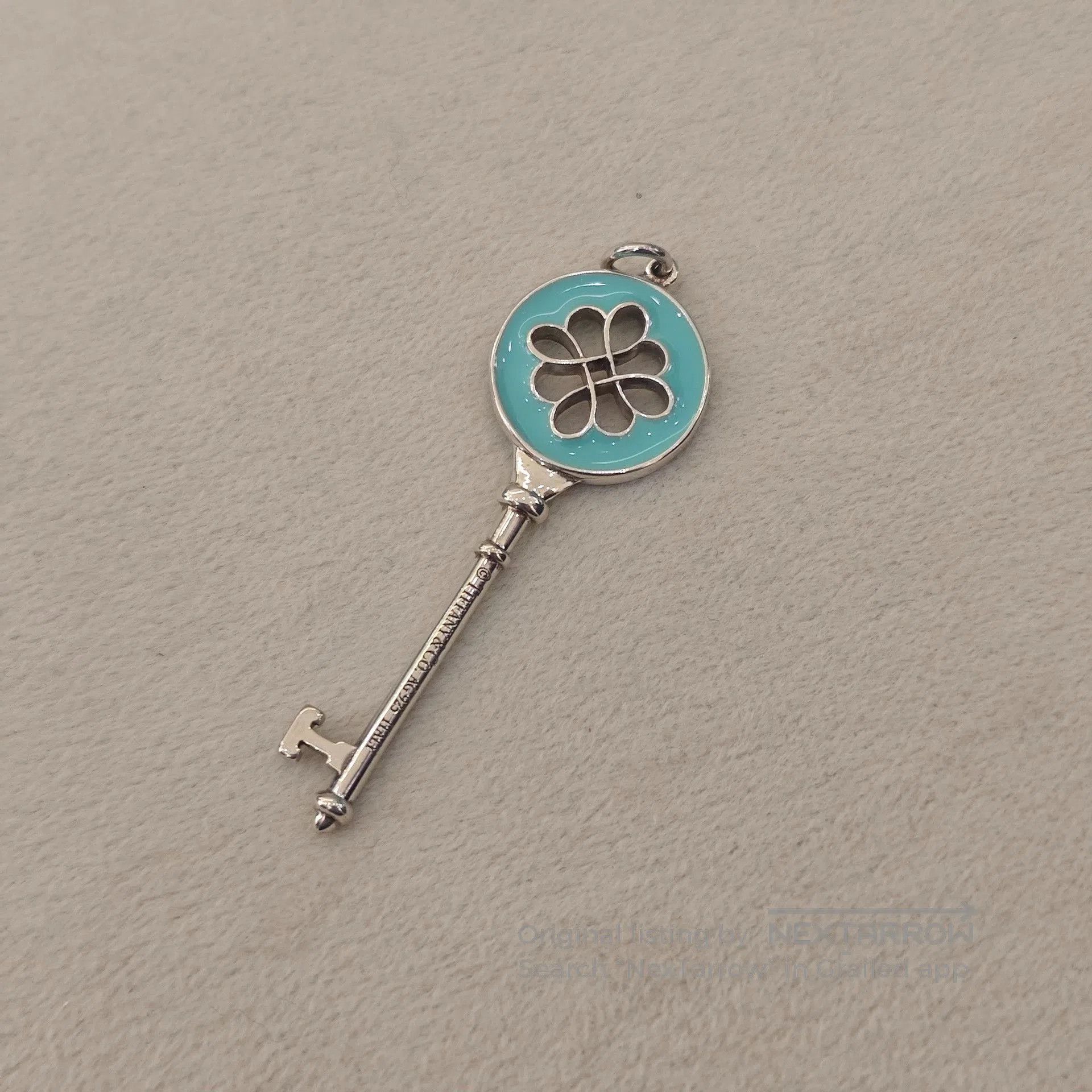 Tiffany & Co. Tiffany Keys 925 Silver Blue Enamel Key Pendant. Size ONE SIZE - 3 Thumbnail