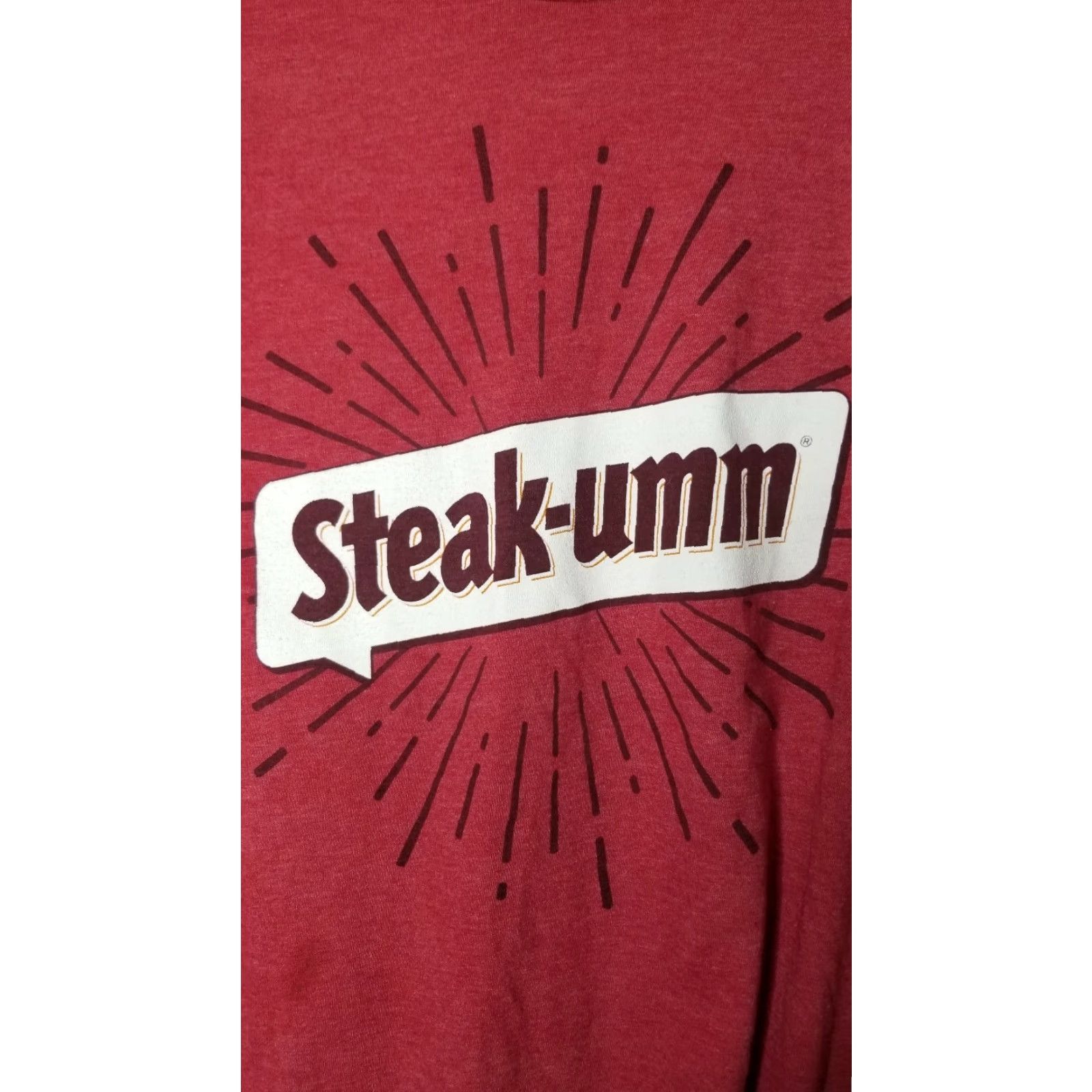 Vintage Mens S Cheesesteak Steak-Umm Brand T Shirt 100% Beef Red Size US S / EU 44-46 / 1 - 4 Thumbnail
