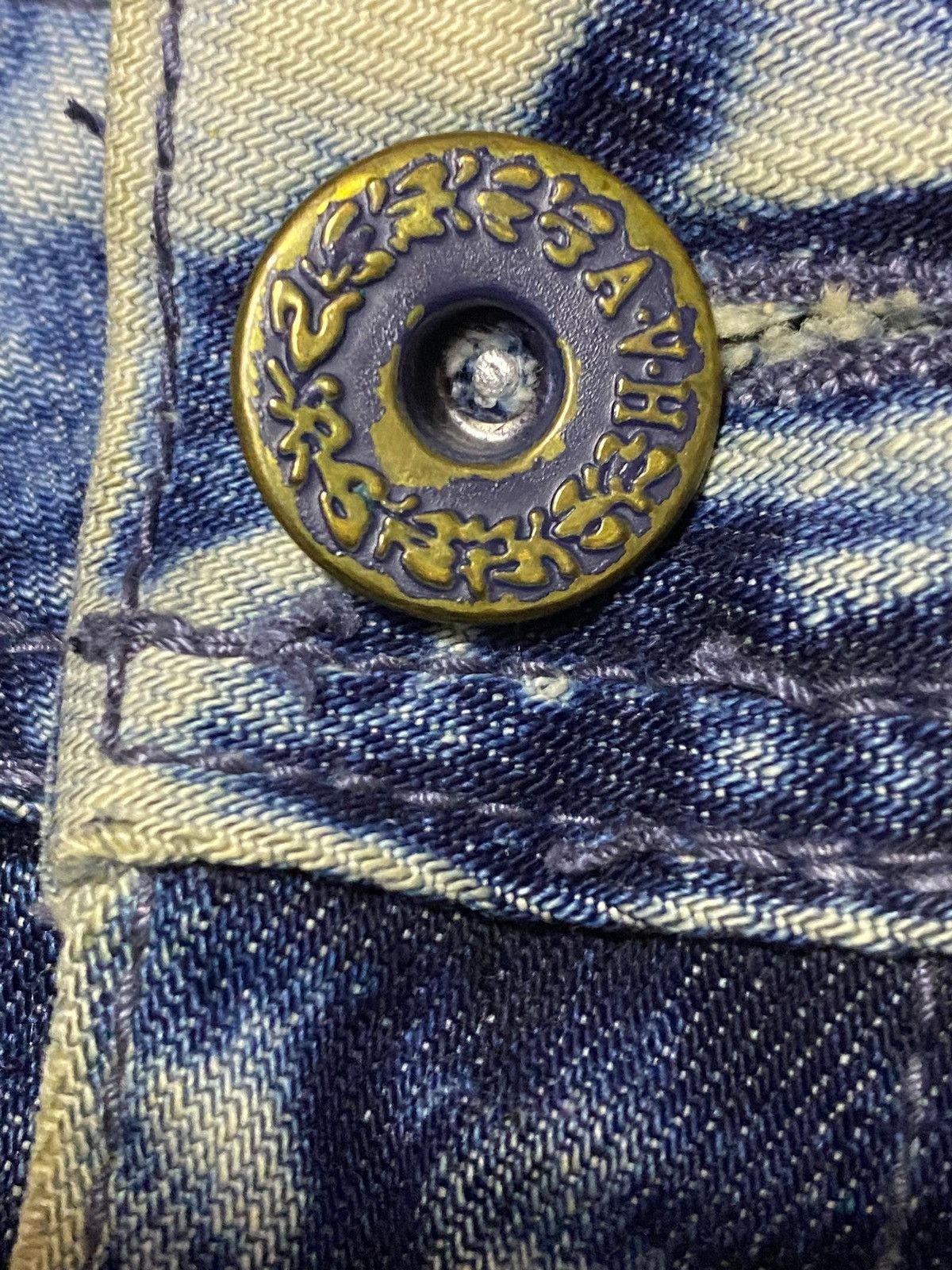 Other Vintage Japanese Brand Acid Wash Embroidered Distressed Jean Size US 33 - 11 Thumbnail