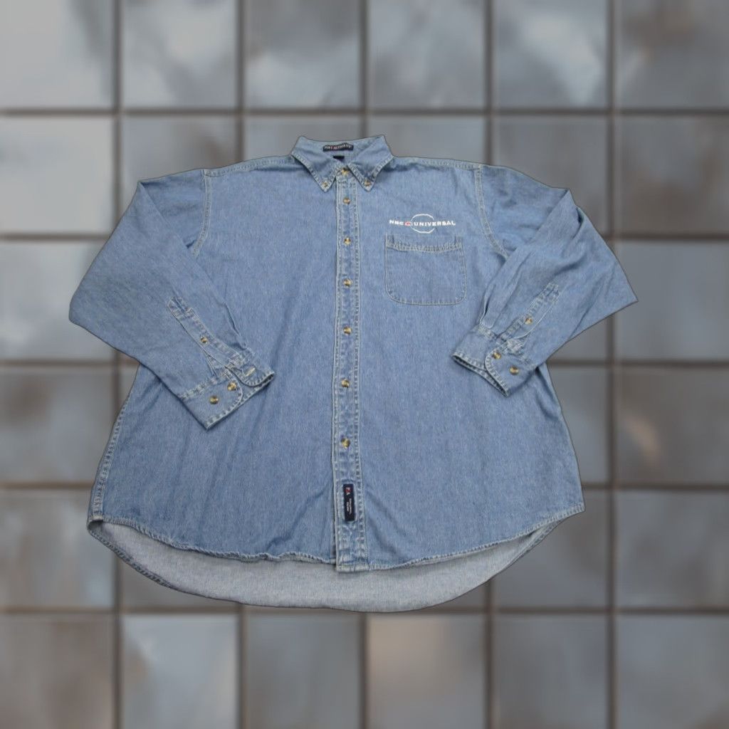 Port Authority Port Authority Shirt Mens XL Blue Denim Long Sleeve NBC Universal Embroidered Size US XL / EU 56 / 4 - 1 Thumbnail