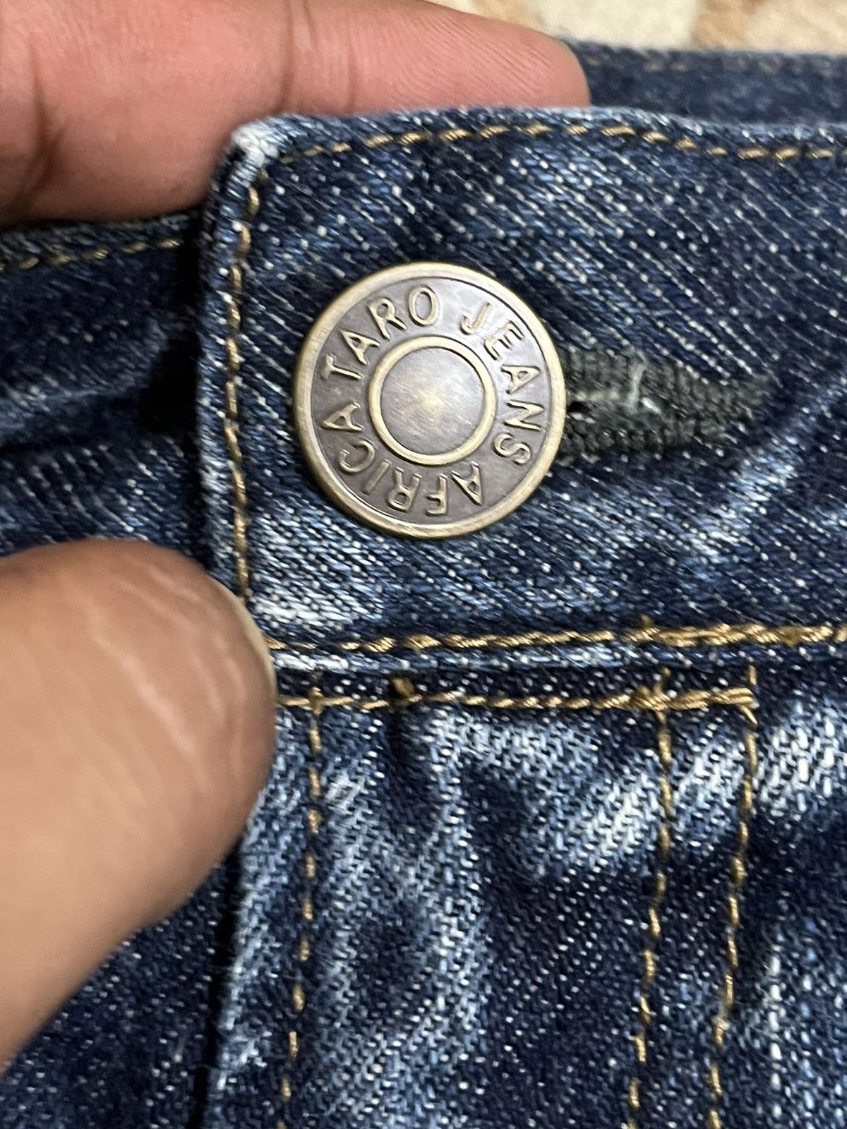 Beauty Beast Vintage Africa Taro Indigo Patches Jeans Size US 31 - 5 Thumbnail