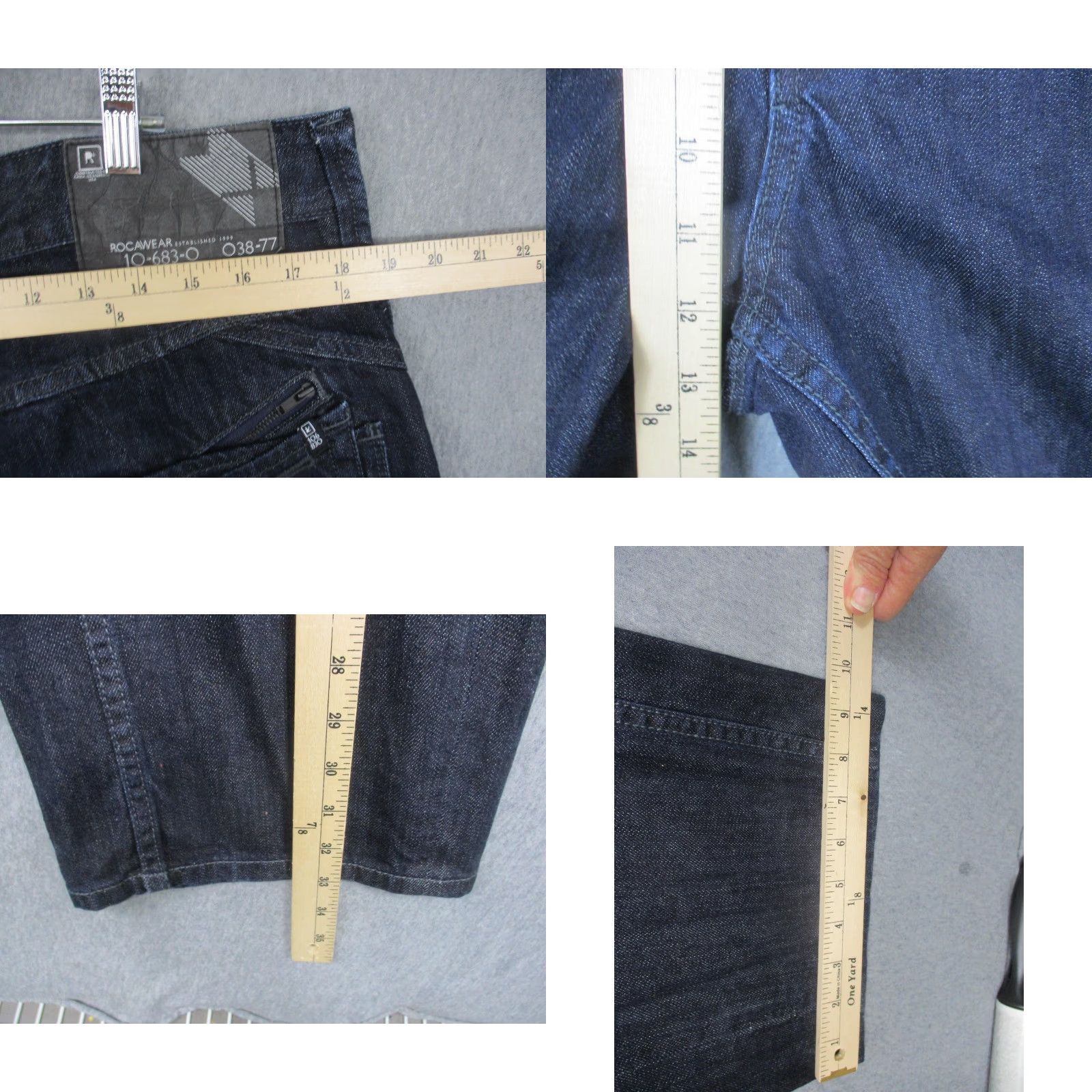 Rocawear Rocawear Jeans Mens 36x32 Dark Blue Denim Original Fit Hip Hop Pockets Urban Size US 36 / EU 52 - 8 Thumbnail