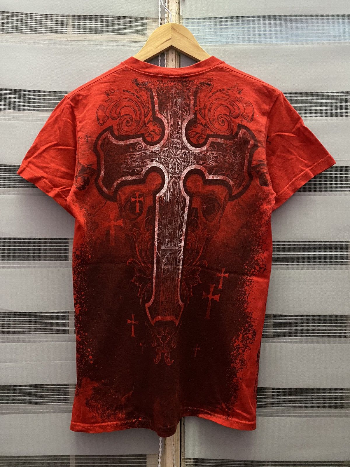 14th Addiction × Affliction × If Six Was Nine Mma Elite Affliction Styled Big Cross Skull Punk Tee Size US S / EU 44-46 / 1 - 1 Thumbnail
