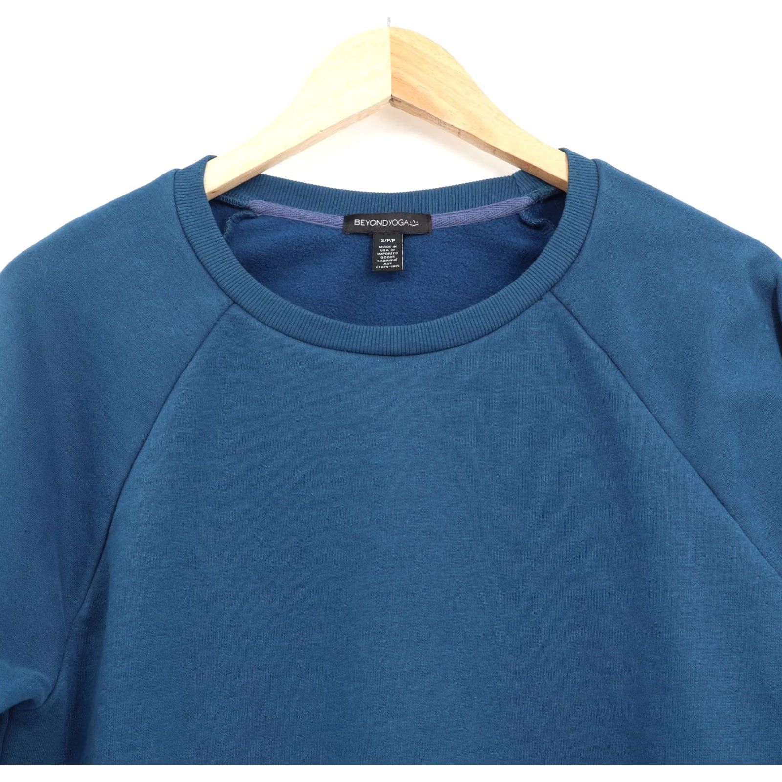 Beyond Yoga Beyond Yoga Sweatshirt Pullover Crew Neck Long Sleeve Blue Gem S Women’s Regular Size S / US 4 / IT 40 - 3 Thumbnail