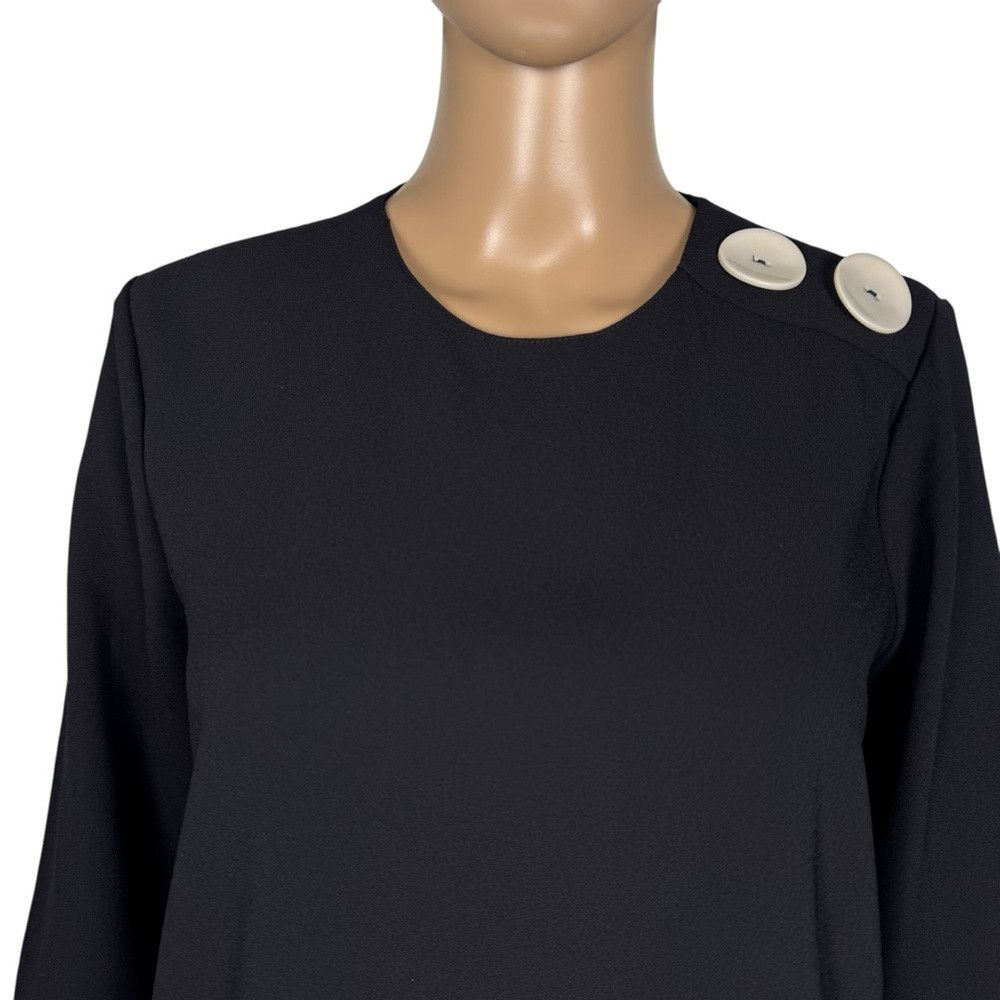 Zara NWT New Zara Black Shoulder Button Blouse Size XS Size XS / US 0-2 / IT 36-38 - 5 Thumbnail