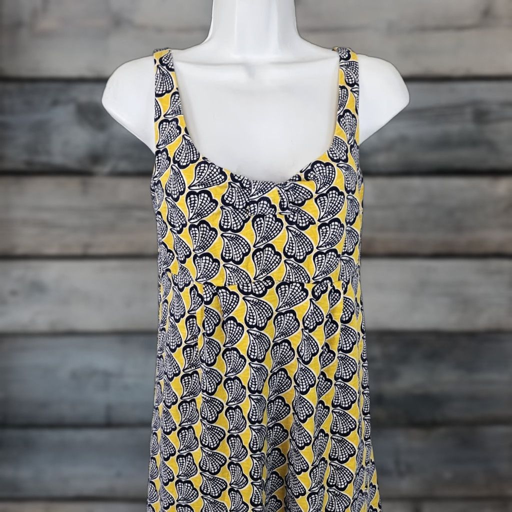 Boden Boden Floral Print Jersey Penny Dress Black Yellow Size 10R | Grailed