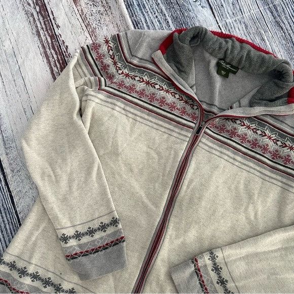 Eddie Bauer Eddie Bauer Gray and Red Zip-Up Sweater Size XL / US 12-14 / IT 48-50 - 5 Thumbnail