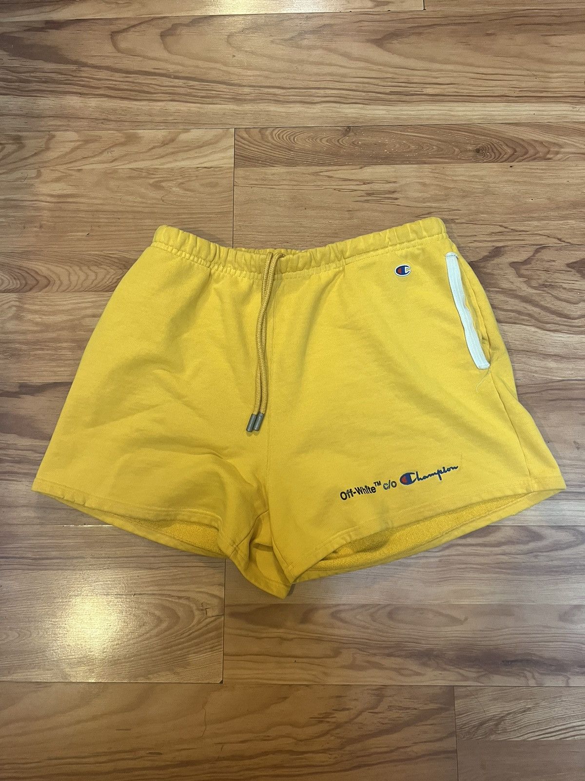 Off white x champion shorts online