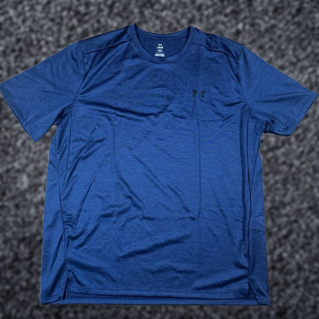 Under Armour Under Armour Shirt Mens Large Blue Dry Fit Stretch Relaxed T-Shirt Activewear L Mens Blue Dry Fit Stretch Relaxed Under Armour Shirt Size US L / EU 52-54 / 3 - 1 Thumbnail